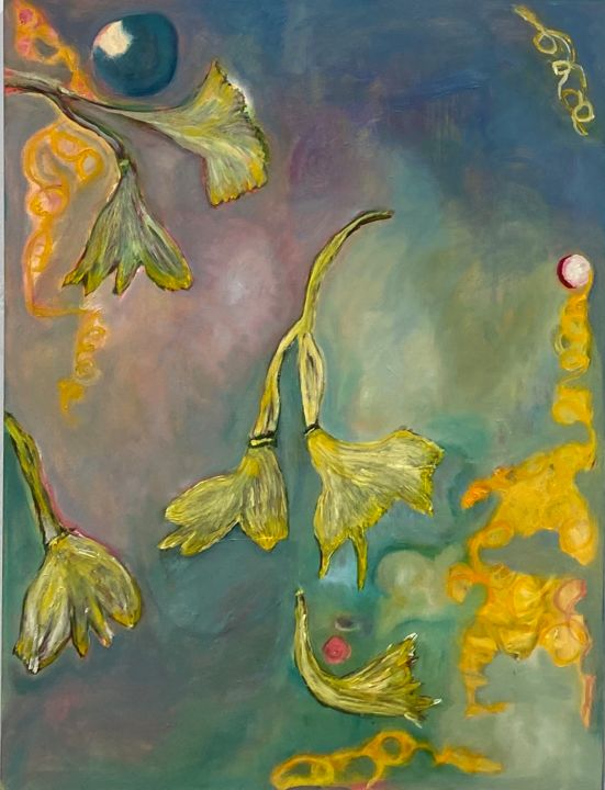 Pintura intitulada "Drunken Flower" por Angelo Dipietrantonio, Obras de arte originais, Óleo