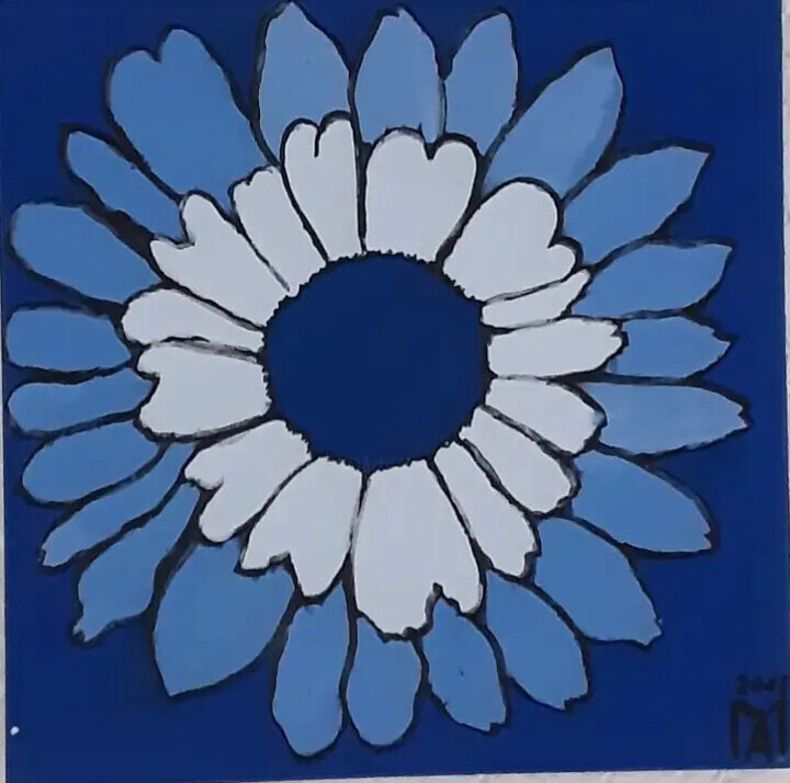 Peinture intitulée "Nel blu dipinto di…" par Angelo Marzullo, Œuvre d'art originale, Acrylique Monté sur Châssis en bois