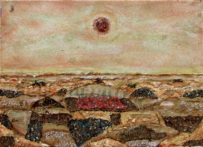 Pittura intitolato "Paesaggio toscano" da Angelo Mazzoleni, Opera d'arte originale, Olio