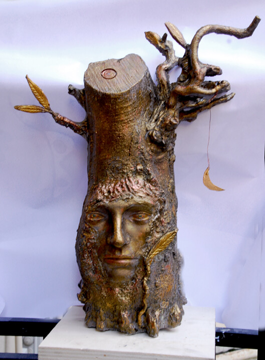 Sculpture titled "IL MITO DI DAFNE" by Angelo Mazzoleni, Original Artwork, Resin