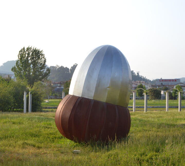 Scultura intitolato "Acorn" da Angelo Ribeiro, Opera d'arte originale, Metalli