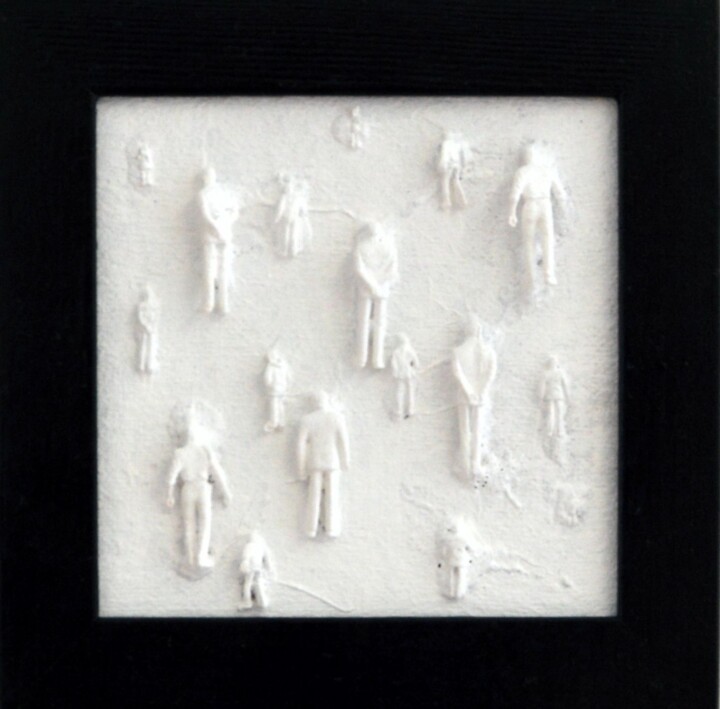 Escultura intitulada "On the way" por Angelo Ribeiro, Obras de arte originais, Plástico Montado em Armação em madeira