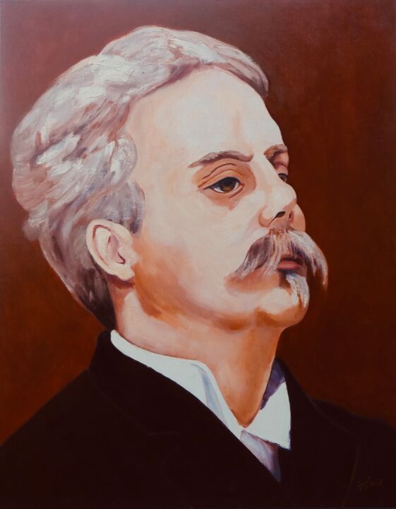 Peinture intitulée "Gabriel Fauré" par Philippe Jamin, Œuvre d'art originale, Huile Monté sur Châssis en bois