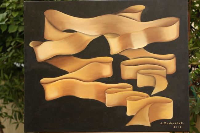 Painting titled "Ribbons" by Angels, Original Artwork, Oil