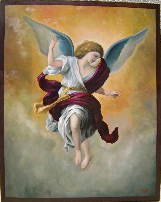 Painting titled "San Gabriel" by Angel Violeta, Original Artwork, Oil