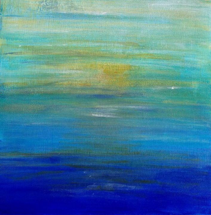 Painting titled "Sunset" by Angie Chapman, Original Artwork, Acrylic