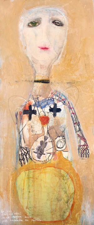 Collagen mit dem Titel "El caso sobrenatura…" von Marián Angulo, Original-Kunstwerk, Andere