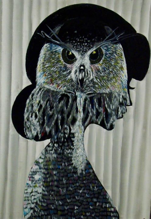 Peinture intitulée "Harfang" par Sliwinski, Œuvre d'art originale, Acrylique