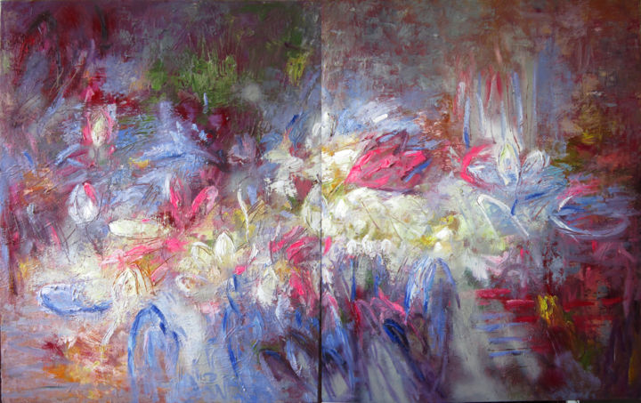 Peinture intitulée "radiate incense ( s…" par Anh Tuan Le, Œuvre d'art originale, Huile