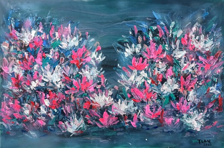 Painting titled "Lovers Pond 3" by Anh  Tuan Le, Original Artwork, Acrylic