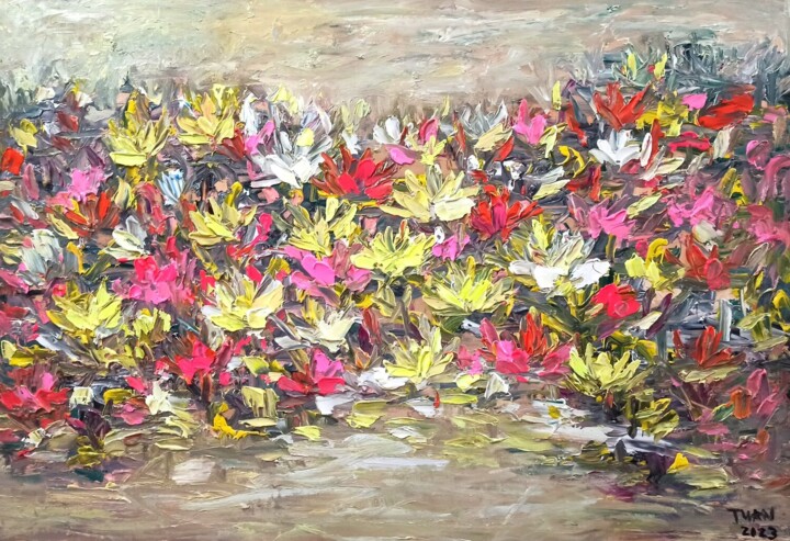 Painting titled "Lovers Pond 4" by Anh  Tuan Le, Original Artwork, Acrylic
