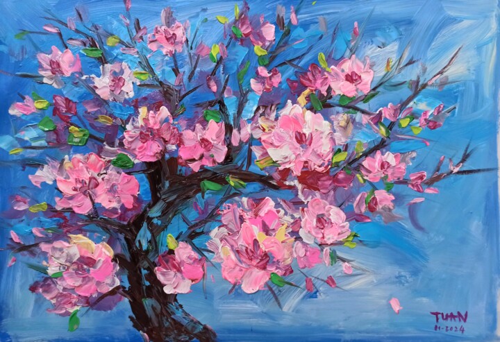 Painting titled "spring 2024" by Anh  Tuan Le, Original Artwork, Acrylic