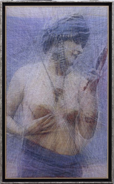Painting titled "Reflection (Algorit…" by Ani & Andrew Abakumovs, Original Artwork, Thread