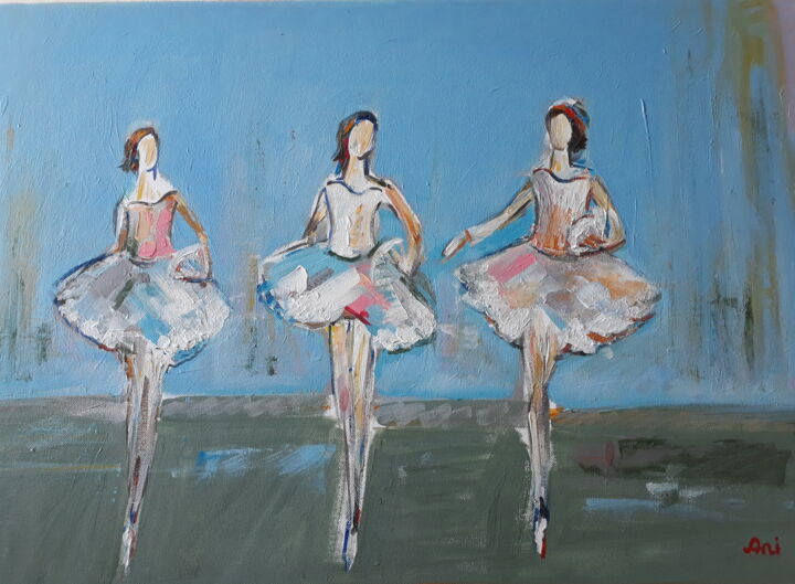 Painting titled "Dancers" by Ani Airapetian, Original Artwork, Acrylic