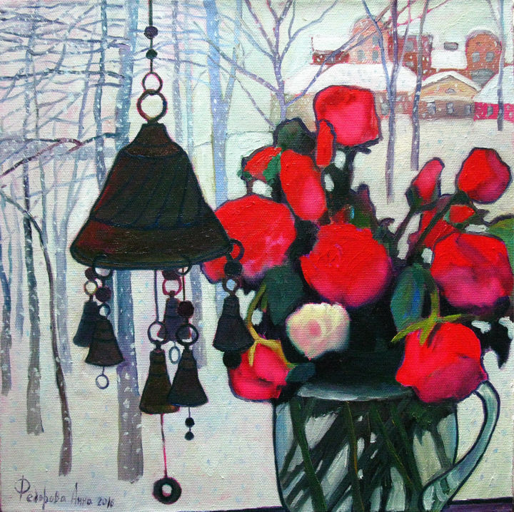 Картина под названием "Первое января.jpg" - Anna Fedorova, Подлинное произведение искусства, Масло