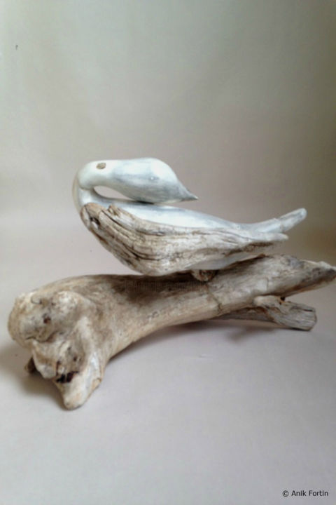 Skulptur mit dem Titel "Sieste céleste" von Anik Fortin, Original-Kunstwerk, Keramik