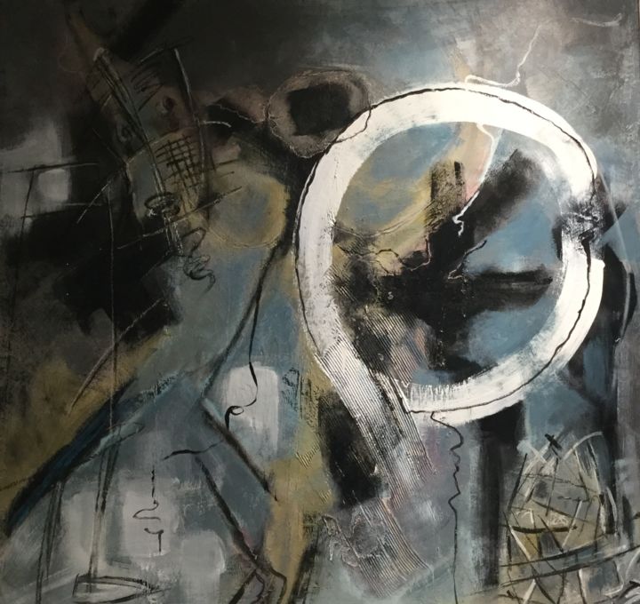 Malerei mit dem Titel "Steel" von Amo, Original-Kunstwerk, Acryl