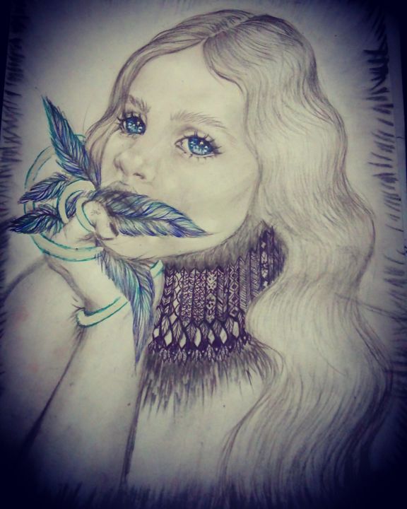 Drawing titled "Sia" by Anastasia Nikolaou, Original Artwork, Charcoal