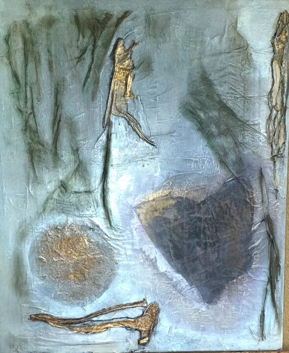 Картина под названием "The Nymphs - Les Ny…" - Anima E Mela, Подлинное произведение искусства, Акрил Установлен на Деревянна…
