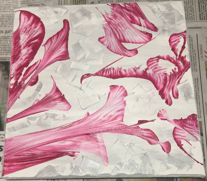 Painting titled "Roses" by Anissa El Haloui, Original Art, Acrylic