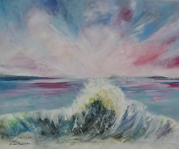 Peinture intitulée "La mer qu 'on voit…" par Anita Altomare Moronval, Œuvre d'art originale, Acrylique