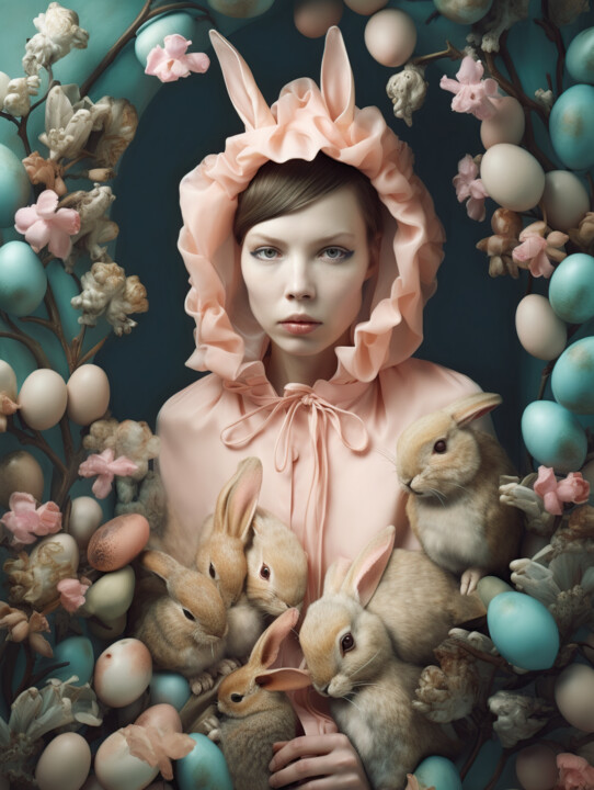 Digital Arts titled "Easter Magic No1" by Anita Kalmar, Original Artwork, Digital Print