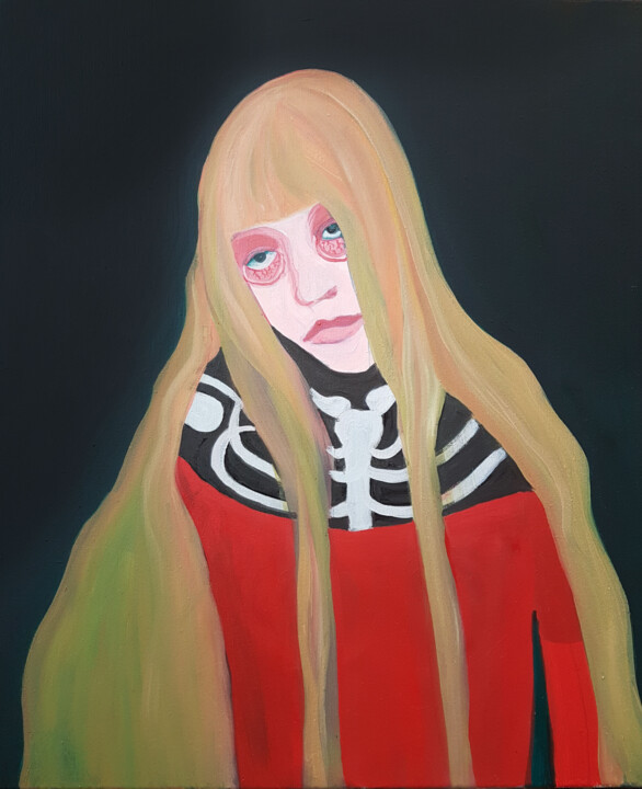 Картина под названием "Self-portrait" - Anita Machura, Подлинное произведение искусства, Масло