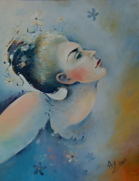 Painting titled "Longing for Harmony" by Anita Zotkina, Original Artwork, Oil