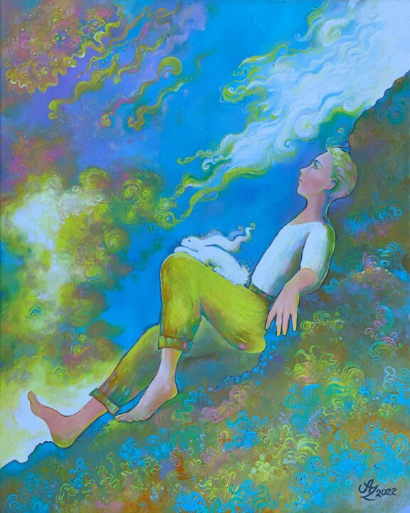 Painting titled "Anticipating changes" by Anita Zotkina, Original Artwork, Oil