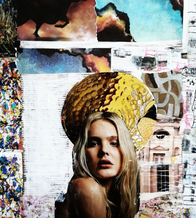 Collages titled "Madonne" by Maren, Original Artwork, Collages