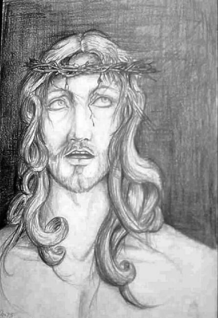 Painting titled "Jesus" by Aniello Scannapieco, Original Artwork