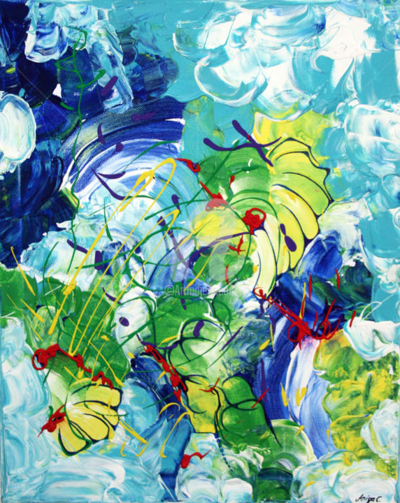 Painting titled "'Mare colorido'" by Aniya Ciel, Original Artwork, Acrylic