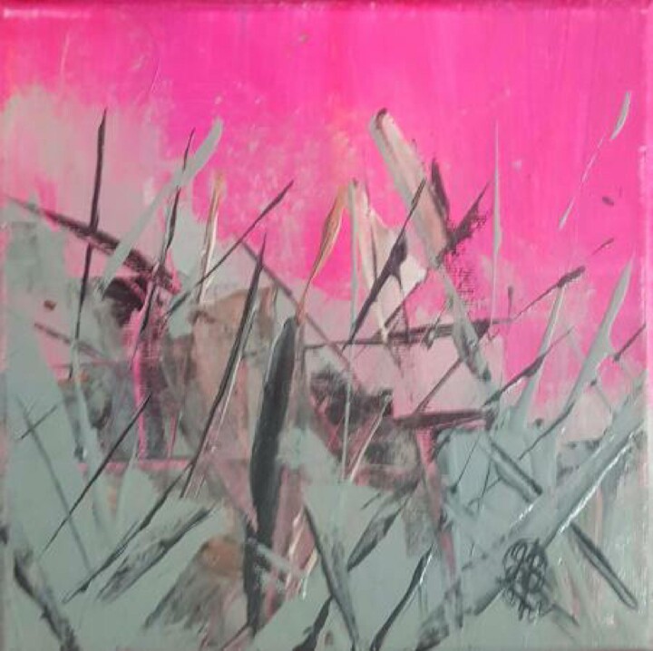 Painting titled "AB0035" by Anja Busczynsky (art-AB), Original Artwork, Acrylic Mounted on Wood Stretcher frame