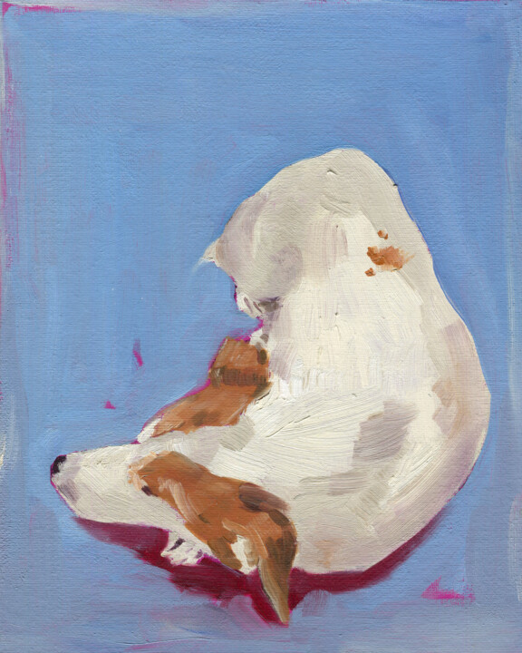 Malarstwo zatytułowany „Dog” autorstwa Anja Rudko, Oryginalna praca, Olej
