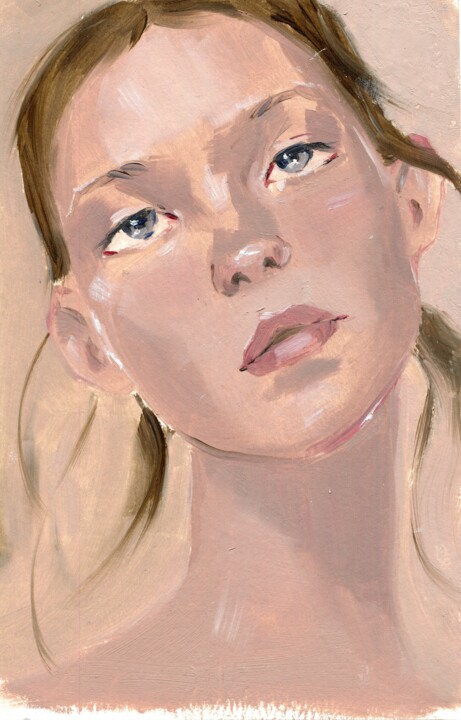 「Portrait 6」というタイトルの絵画 Anja Rudkoによって, オリジナルのアートワーク, オイル