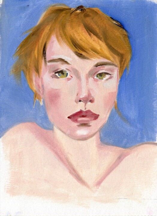 「Portrait 10」というタイトルの絵画 Anja Rudkoによって, オリジナルのアートワーク, オイル