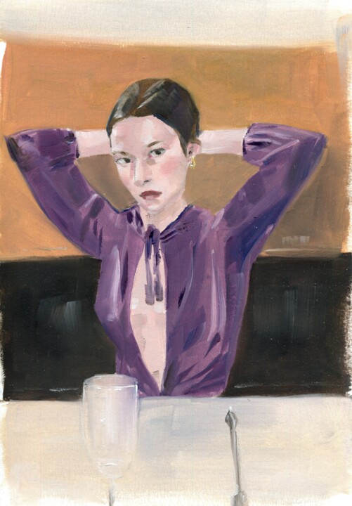 Картина под названием "Portrait 18" - Anja Rudko, Подлинное произведение искусства, Масло