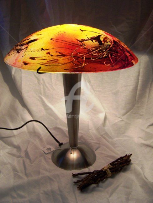 Skulptur mit dem Titel "Lampe -Sonnentanz-" von Anja Haschberger, Original-Kunstwerk