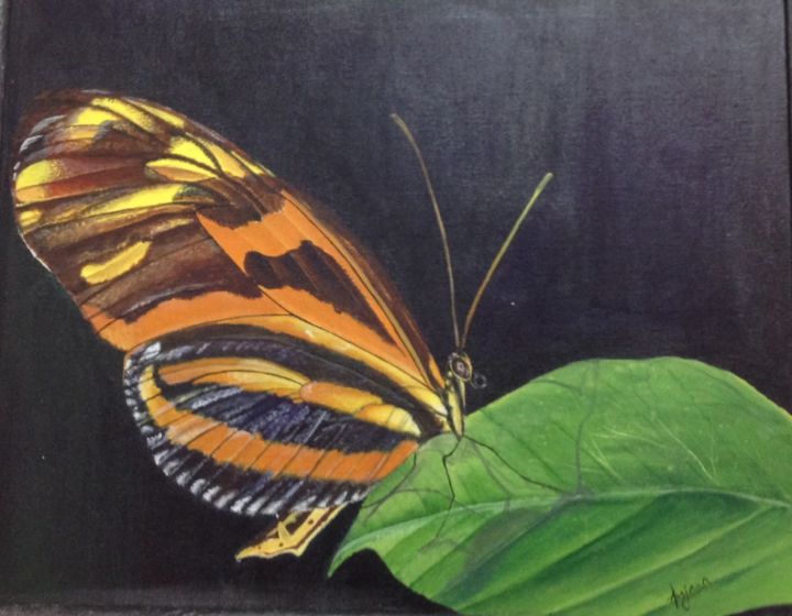 Pintura titulada "butterfly.jpeg" por Anjana Kothari, Obra de arte original, Acrílico