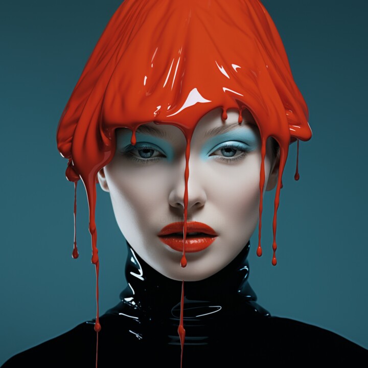 Arts numériques intitulée "RED" par Anki, Œuvre d'art originale, Image générée par l'IA Monté sur Autre panneau rigide