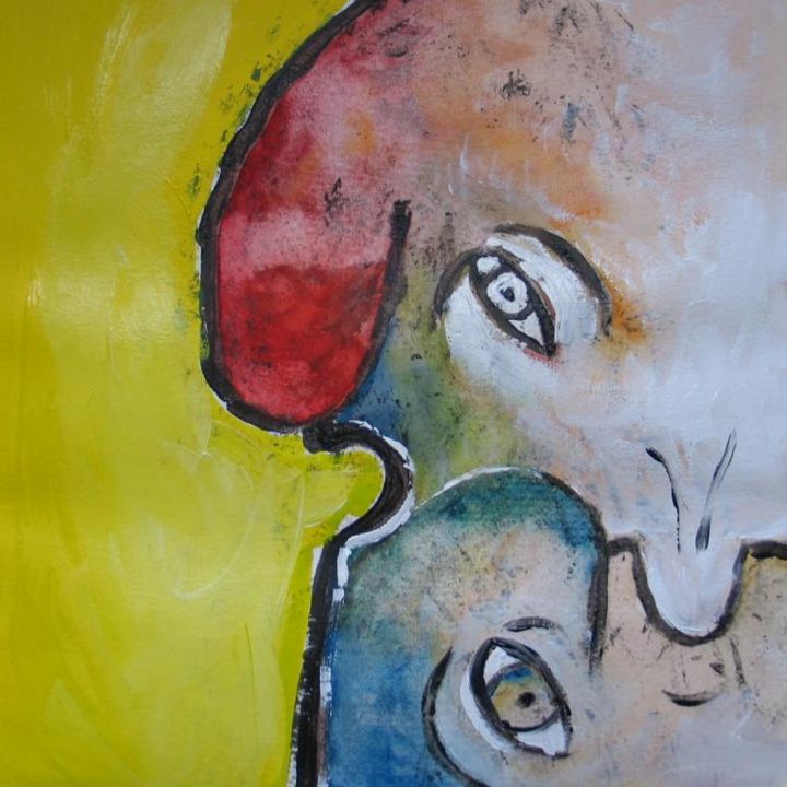 Peinture intitulée "etat du monde  : pa…" par Annick Chevalier-Manbon, Œuvre d'art originale