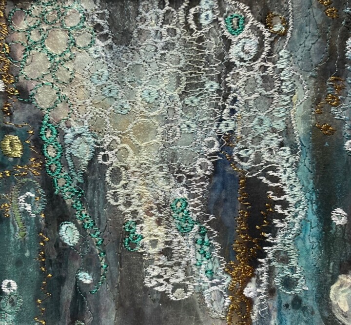 Painting titled "Cascade of bubbles" by Ann Dunbar, Original Artwork, Acrylic