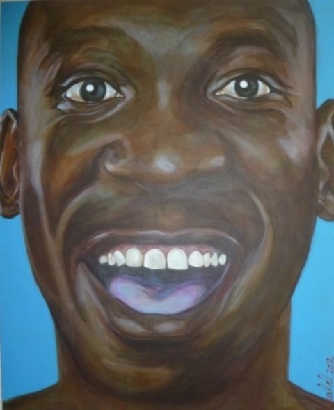 Peinture intitulée "Smile" par Ann Meert, Œuvre d'art originale,