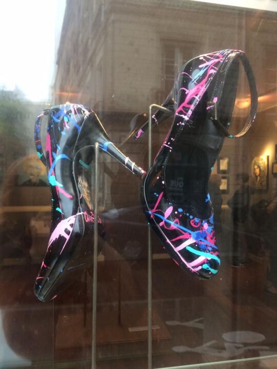 Artcraft titled "Chaussures Customis…" by Ann'Soco, Original Artwork, Women's Shoes