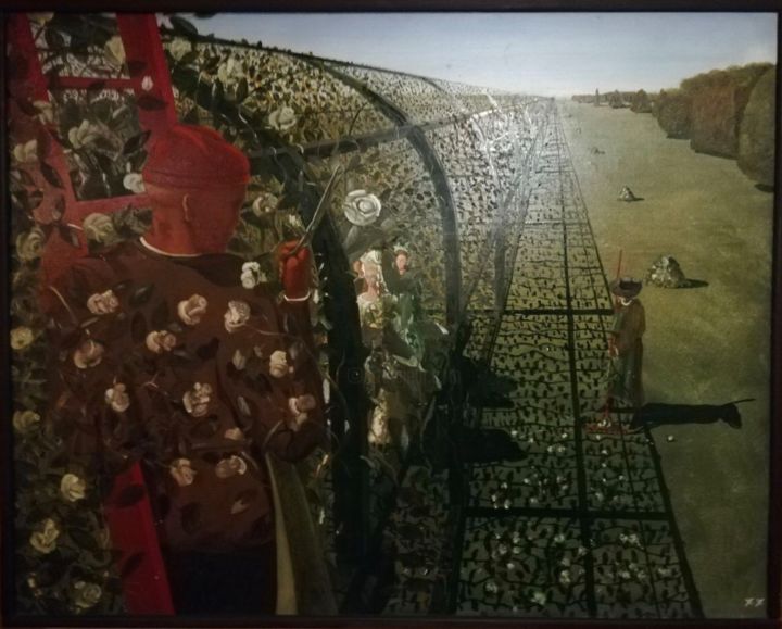 Peinture intitulée "Обрезка роз и Мария…" par Sofia Vuitton, Œuvre d'art originale, Huile