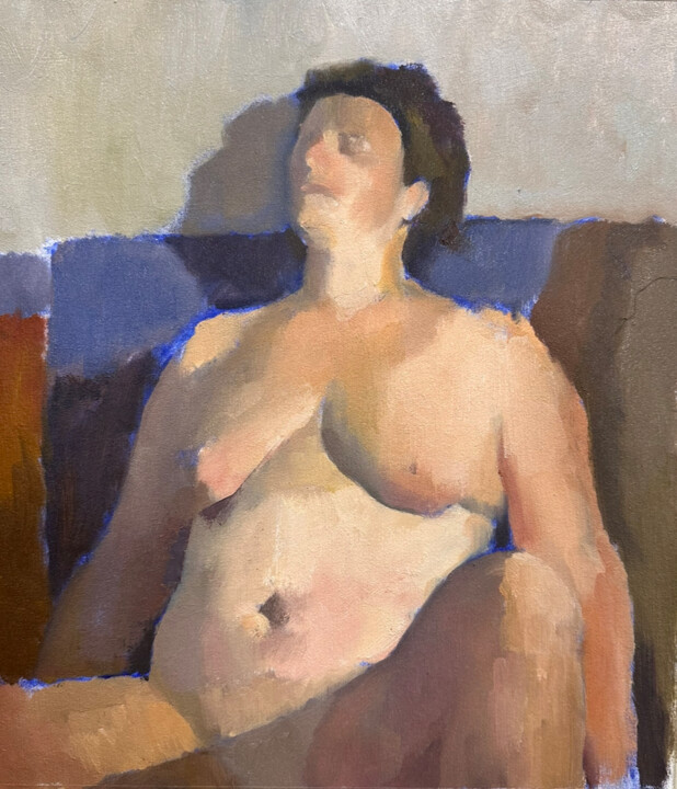 Painting titled "Sleeping Anna" by Anna, Original Artwork, Oil