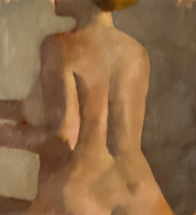 Painting titled "Alin on the chair" by Anna, Original Artwork, Oil