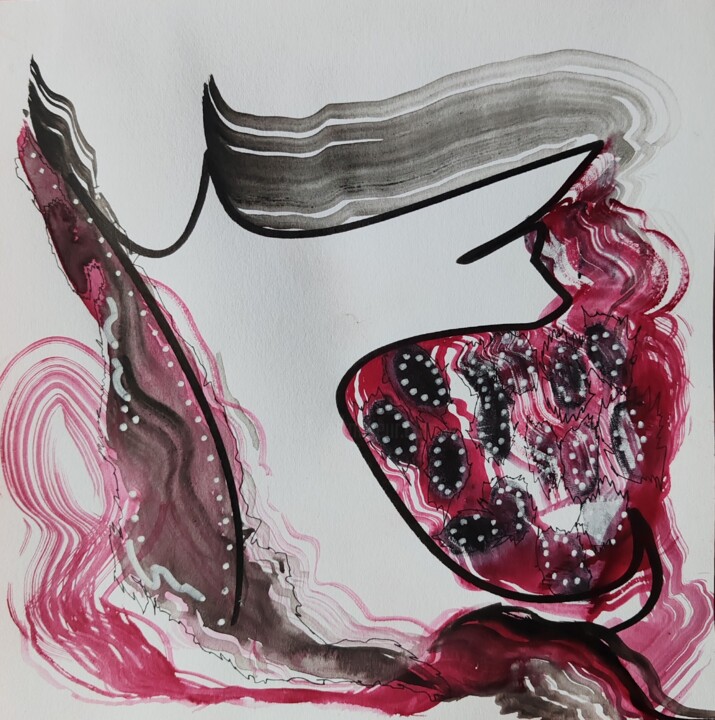 Painting titled "emotion n°14" by Anna An, Original Artwork, Marker