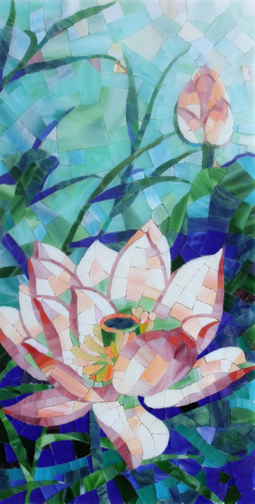"Lotus flower decor" başlıklı Design Анна Андерсен tarafından, Orijinal sanat, Kolaj