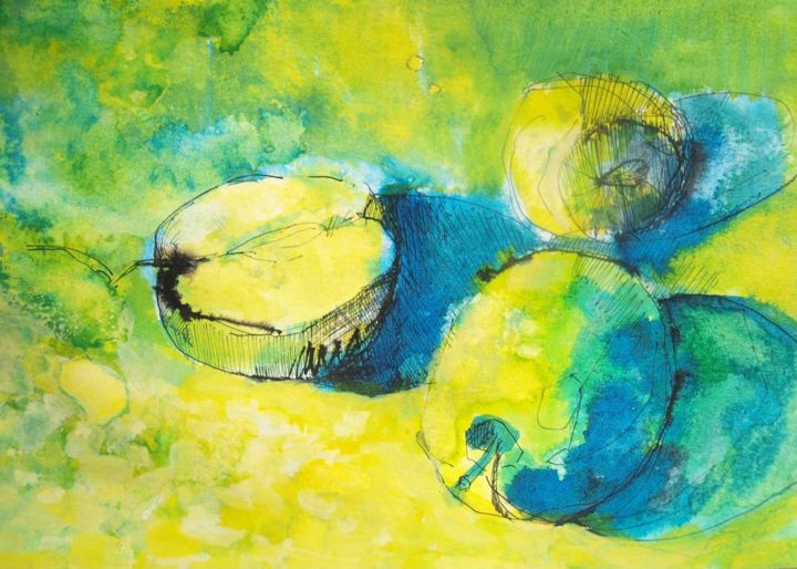 Peinture intitulée "APPLES AND" par Anna  Bardzka, Œuvre d'art originale